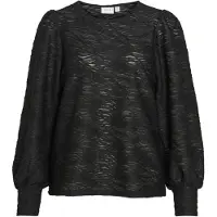 Vila Fina O-neck Top Blouse Met Lange Mouwen