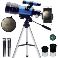Zandona Telescoop voor Volwassenen en Kinderen, Draagbare Refractortelescopen met 70 mm Diafragma (15X-150X) voor Beginners, 300 mm Reistelescoop