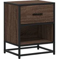 vidaXL Nachtkastje 40x31x50 cm bewerkt hout bruin eikenkleurig