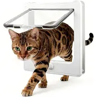 TIM. TIM Kattenluik met Tunnel - Kattenluik - Kattenluik met Tunnel Petsafe - Wit - 28cm x 24cm x 6cm