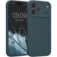 Kwmobile telefoonhoesje geschikt voor Apple iPhone 17 Pro Max - TPU backcover met siliconen coating - Smartphone case in leisteen