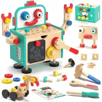 TIM. TIM Werkbank Kinderen - Houten Werkbank - Werkbank Little Dutch - Veelkleurig - 19cm x 14cm x 13cm