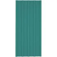 vidaXL Dakpaneel 12 st Groen 100 x 45 cm Gegalvaniseerd staal