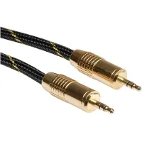 Roline Gold 3,5mm Jack kabel | nylon | 2,5 meter