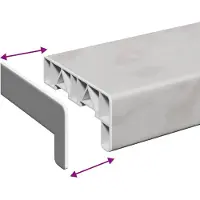 vidaXL Raamdorpel Marmeren textuur 160 x 10 x 4,5 cm PVC