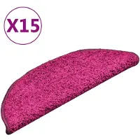 vidaXL Trapmatten 15 st 56x17x3 cm Roze Halfrond
