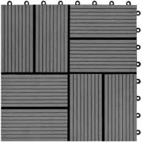 vidaXL Terras Tegel 11 st Grijs 30 x 30 cm WPC