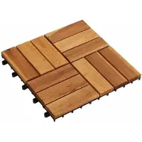vidaXL Terras Tegel 20 pcs Bruin 30 x 30 cm Acaciahout