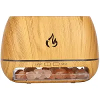 Tlily Zoutsteen Aroma Luchtbevochtiger Vlam Gekleurd Licht Nachtlampje Aromatherapie Essentiële Olie Diffuser AromatherapieSprayer A