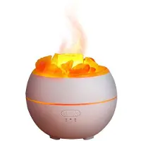 Tlily Zoutsteen LED-Lichtbevochtiger USB-Aromatherapie Nachtlampje Mistluchtbevochtiger voor Slaapkamer, Thuis, Desktop en Kantoor