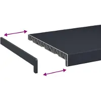 vidaXL Raamdorpel Antraciet met houtnerf 60 x 35 x 4,5 cm PVC
