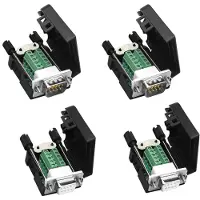Tlily DB9 Soldeerloze RS232 D-SUB Serieel Naar 9-Pins Poortterminal Vrouw Adapter Connector Breakout Board (2-Mannelijk + 2-Vrouwelijk)