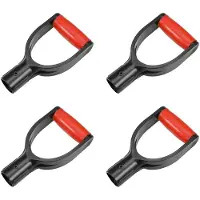 Typecat 4X Plastic Spadehandgreep Schop D-Handgreep, 32 mm Binnendiameter Spade Sneeuwschephandgreep, Spade Sneeuwschep Graven (Rood)