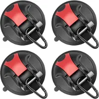 Kepptory 4 stuks extra sterke zuignap-haken voor kamperen, auto, caravan en raam