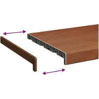 vidaXL Raamdorpel Bruin hout 140 x 35 x 4,5 cm PVC