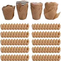 Typecat 200 stuks Tulp Cupcake Liner Bakvormpjes Papier en Muffin voor Bruiloft