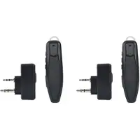 Kepptory 2X Walkie Talkie Draadloze PTT-Headset Oortelefoon Handsfree K-Stekker voor Microfoon-Headsetadapter