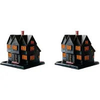 Torribaly Salems Witch House Wierookbrander Massachusetts Witch House voor Halloween Kerstvakantie Ornament Wierookbrander 2PCS