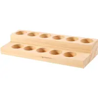 Tlily 11 Gaten Houten Essentiële Olie Dienblad Handgemaakt Natuurlijk Houten Displayrek Demonstratiestation voor 5-15Ml Flessen