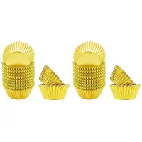 Torribaly 1000 Stuks Zilverfolie Cupcake-Voeringen voor Het Bakken van Bakbekers Dik en Stevig, Oliebestendig, Muffinvoeringen Papier B