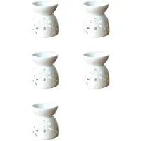 Torribaly 5X Keramische Ambachten Keramische Uitgeholde Aromatherapiekachel Creatieve Kandelaar Handgemaakte Stijl 3