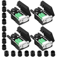 Typecat 4 STKS DB9 Vrouwelijke Breakout-Connector, DB9 Soldeerloze RS232 D-SUB Serieel Naar 9-Pins Poortterminaladapterconnector