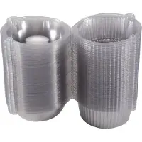 Typecat 100 Stuks Transparante Plastic Enkele Cupcake Taartdoos Muffin Koepelhouder Doos