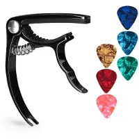Typecat Gitaar Capo Accessoires Trigger met 6 gratis plectrums voor akoestische en elektrische gitaar