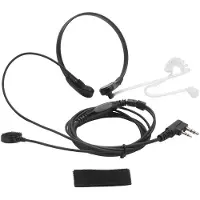 Tlily Keelmicrofoon Trillingen Headset Oortelefoon voor Tweewegradio Uv-5R Uv-82 Uv-B6 Bf-888S Walkie Talkie-Oortelefoon