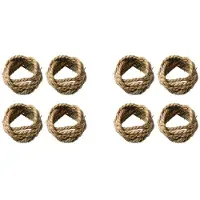 Wella 8X Handgeweven Natuurlijke Rotan Servetring Servetring Rieten Ring Western Servet Gesp Eetring