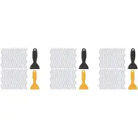 Melitt Badgreepstickers 72 Stuks Antislipstrips voor Douche met 6 Stuks Schraper Antislipstrips Pad Badkuip Vloeren Tape Mat
