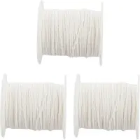 ISTOVO 3X Candle Wick, Flat Wick, Round Wick, Lamp Wick, Coil - 61 M, for the Production of Candles