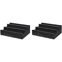 Melitt 2X Parfum Organizer Tray Geurrek Drielaags Parfumhouder Geurdisplay Zwarte Parfum Organizer met Laden