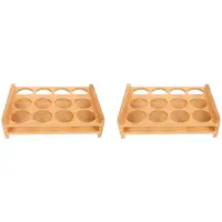 Wella 2X Shotglazenset Shotglashouder met 12 Gaten Serveerstandaard Organizer voor Tequila Whiskey Brandy-Party Club Bar
