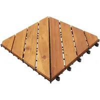 vidaXL Terras Tegel 10 st Bruin 30 x 30 cm Acaciahout