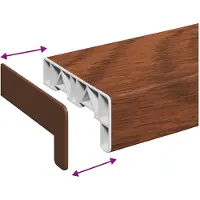vidaXL Raamdorpel Bruin hout 140 x 10 x 4,5 cm PVC