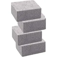 Wella 4Pack Grill Griddle Cleaning Brick Block, Grill Cleaning Brick, voor Platte Platen, Bakplaten, Grills - Natuurlijke Lava Puimsteen