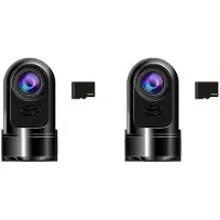 Wella 2X 1080P HD 360 Roterende ADAS Dashcam, Auto-Dashcam met 32 GB-Kaart, 24-Uurs Parkeermodus/Nachtzicht/Bewegingsdetectie