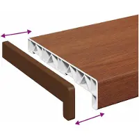 vidaXL Raamdorpel Bruin hout 140 x 20 x 4,5 cm PVC