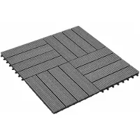vidaXL Terras Tegel 11 st Grijs 30 x 30 cm WPC