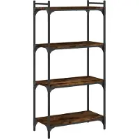 vidaXL Boekenkast 4-laags 60x30x120 cm bewerkt hout gerookt eikenkleur