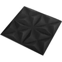 vidaXL Wandpanelen 48 st 50 x 50 cm Origami Zwart XPS Schuim