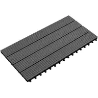 vidaXL Terras Tegel 6 st Zwart 60 x 30 cm WPC