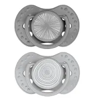 Difrax Fopspeen Dynamic 6-18 mnd Harmony Light Grey/Dark Grey