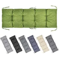 Garronda Bankkussen 160x50 cm – 10 cm dik – Waterafstotend & UV-bestendig – met Banden – Groen GD-AM-Bono