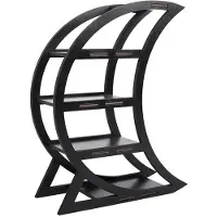 Jojomino Houten Kristallen Displayplank, Kristallen Houder voor Stenen en Etherische Olie, Zwarte Witchy Decoratieve Planken voor Tafelblad