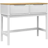 vidaXL Wandtafel FLORO 89,5x36,5x73 cm massief grenenhout wit
