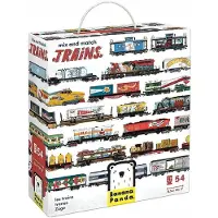 Banana Panda puzzel trein speelgoed - Mix and Match Treinen 54 stukjes.