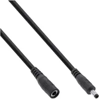 InLine DC verlengkabel | 4,0 x 1,7mm | max. 24W | zwart | 3 meter