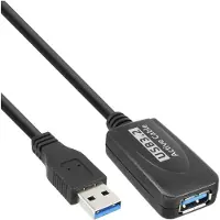 InLine KIND USB 3.0 verlengkabel, 5 meter, 5773000305, actieve kabel, A-connector / A-aansluiting